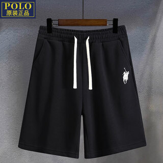 Polo sport american ralph lauren summer thin teenagers stretch loose shorts elastic band quarter pants casual pants men 777-shorts-q1 black l recommended 110-130jin jin equals 0.5 kg