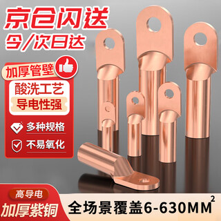 Beifote copper nose wire nose 50 square dt cold-pressed wiring nose copper wire nose copper wire lug terminal block dt-50mm