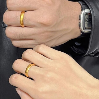 Bzk9999 pure silver ancient method heritage gold-coated silver ring couple ring men's and women's valentine's day frosted 520 ancient method heritage ring live 6.23g counter gift box + certificate