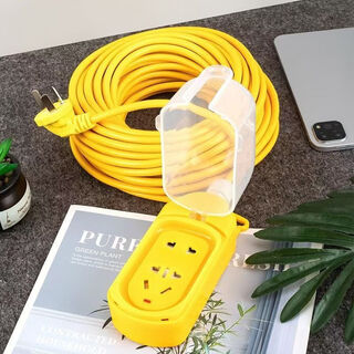 Shantou lincun electric vehicle charging extension cord with long socket row outdoor household waterproof seat high-rise building long meter board row extra long connection board 24 new rainproof socket indicator light without switch 0 meters / single socket 1 hour left during the event
