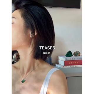 Oeinoein ruonai lucky gold abacus/14k gold 50 diamonds emerald green enamel full diamond necklace next batch 14k gold emerald enamel + pei 45cm