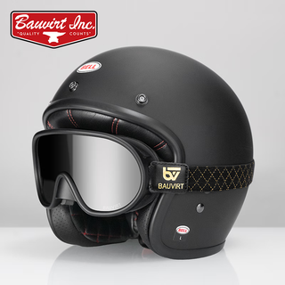 Bell motorcycle goggles, helmet goggles, harley retro motorcycle windproof glasses, half helmet, full helmet, universal windshield for riding, black rhombus, black tea lenses