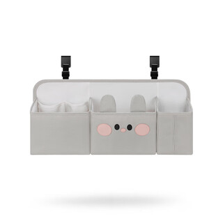 
ABDT baby cot storage bag hanging bag bedside diaper storage newborn cot side storage bag diaper bag multi-function storage Hehetu-basic (widening hook-adjustable