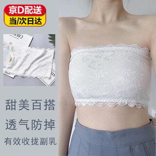 Jingshi tube bra women's summer thin style wraps the breast to prevent exposure, cover the small breasts, gather up the camisole, strapless underwear, white, breathable and comfortable/traceless, beautiful back, one size, 70-125jin jin is equal to 0.5kg