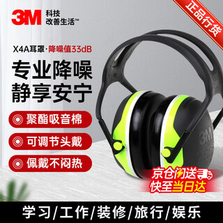 Orejeras insonorizadas 3m para dormir, antiruido, reducción de ruido industrial 33db orejeras negras verdes x4a 1 par