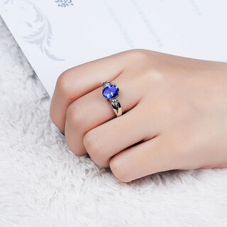 Dr-flvvs red agate ring 925 silver emerald blue crystal ruby adjustable female blue tanzanite ring