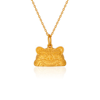 Ally gold pendant pure gold 999 cloth tiger ancient gold necklace pendant national trend gold pendant as a gift for friends