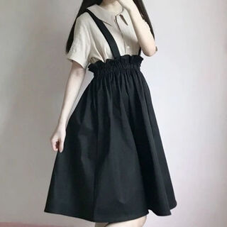 Single Nanwei Single/College-Stil-Set-Schüler Frauen japanische süße Kurzarmhemd + High Greet Rock Zwei-teiliger Set New Style 683 Schwarzrock L empfohlen 103-120jin [Jin ist 0,5 kg]
