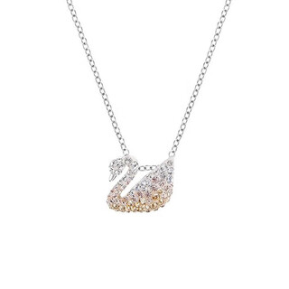Swarovski (swarovski) women's classic swan set with crystal diamond pendant necklace clavicle chain for girlfriend valentine's day birthday mother's day gift small golden gradient swan 5215038
