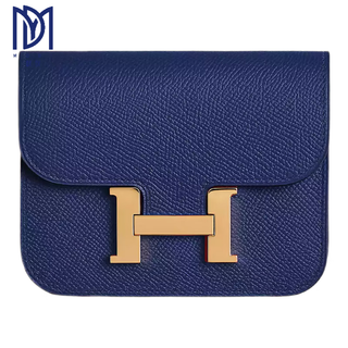 Hermes (hermes) women's new kangkang h buckle waist bag coin purse wallet calfskin clutch classic style 4