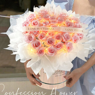 First 33 roses eternal soap flower birthday gift female wedding anniversary wife new year's day new year's eve non-flowers