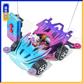Strongmonkey technology small production wind power car children's steam technology handmade diy assembled science experiment material package remote control racing car