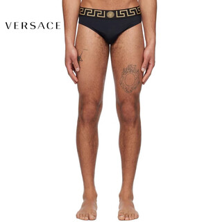 范思哲（VERSACE） 男士黑色GRECABORDER三角泳裤 Black 20 | 3