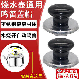 Aseblarm不锈钢烧水壶盖子配件通用老式鸣笛盖电热水壶盖壶盖把手柄鸣音帽 烧水壶盖帽*2【赠安装配件】 1ml