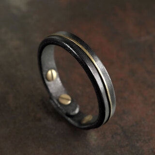 Guran feiyu home original design personalized leather bracelet bracelet women retro trendy versatile couple bracelet bracelet men black/female size 16