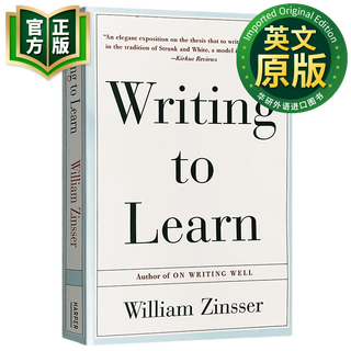 Writing learning method writing to learn original english author of on writing well writing guide