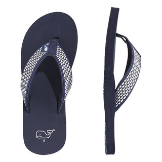Vineyard vines unisex kids micro whale classic foam flip flops, navy navy navy 2 little kid