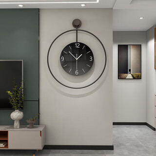 Jiujiuda 2025 new creative minimalist wall clock modern simple atmospheric wall clock clock living room restaurant decoration clock wall hanging