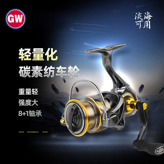 Guangwei (gw) high-speed bibojianggong hs micro-object shallow line cup spinning wheel luya luji fishing carbon lightweight fishing gear fishing gear 3000 type bojianggong hs carbon spinning wheel
