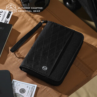 Oce gear mountain series travel portable passport bag rfid anti-theft brush overseas mobile phone id card bag waterproof ticket holder storage bag black