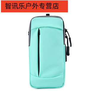 Shantou lincun running mountaineering mobile phone arm bag outdoor sports pu leather waterproof 7-inch arm strap fitness cycling outfit sky blue