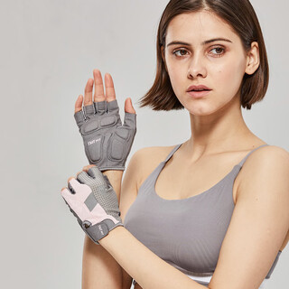 Tmt fitness gloves women's equipment training summer thin anti-callousing horizontal bar spin cycling men's sports pilates gloves protective three-dimensional palm pad sakura pink m (suitable for palm circumference 17-19cm)