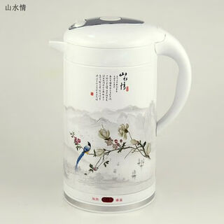 Household thermal insulation electric kettle 304 stainless steel constant temperature kettle automatic power-off, anti-scalding, anti-dry boiling, large capacity, landscape 0ml