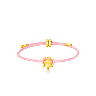 Zhien treasure girl bow snowball good luck bell gold transfer bead pendant high-end pendant bell transfer bead