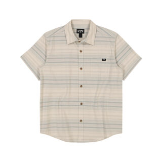 Billabong boys' short-sleeve woven button-down shirt brown (desert sand) 18-20