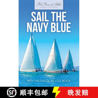 2-3 weeks delivery sail the navy blue with this nautical log book
