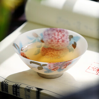 Multipotent master huang xudong's handmade ice-condensed jade wealth reunion full moon cup tea cup master cup gift gift box