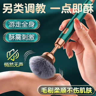 Roomfun feather brush vibrator female masturbation device shock massage av stick couple flirting tool adult sex toys