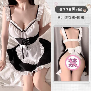 Want to try sexy pajamas for women, high-end, large size, lace suspender nightgown, summer ice silk, thin, couple's mood and fun underwear, dress + apron m 80-95jin jin equals 0.5 kg, confidential delivery