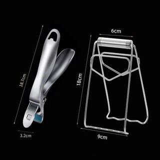 Spade german 316l stainless steel anti-scalding bowl clip, steaming vegetable clip, steamer clip, plate clip, bowl clip, kitchen plate lifter 316l anti-scald plate lifter + taishan clip, 1 each, limited time special offer on golden day