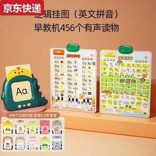 英文字母表挂图发音早教有声儿童英语启蒙点读学习神器逻辑 英文+拼音挂图+学前早教卡片机