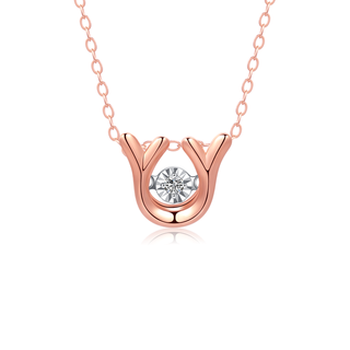 Lierui chmjf/chenghuang temple jinfuyinlou 18k gold diamond pendant yilu has you internet celebrity christmas gift to girlfriend, no grade below 20 points 18k gold diamond pendant yilu has you f-g/