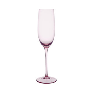 Fortessagala glassware, 9-ounce champagne flutes (set of 4), pink