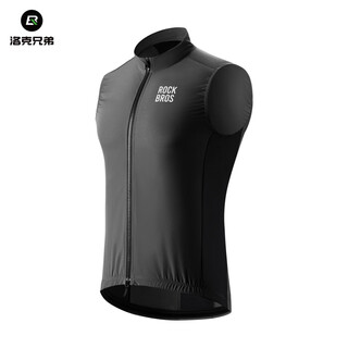 Rockbros windproof vest cycling clothes road cycling windbreaker vest sleeveless top men and women spring and summer black xl