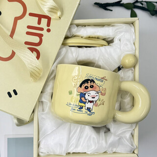 Enshou crayon shin-chan mug ins cartoon good-looking birthday gift for boyfriends, friends, sisters and couples meaningful exquisite gift box shy-xiaoxin