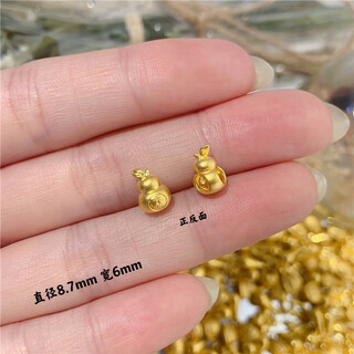 Menbin new 3d hard gold gourd turning pure gold 999 bracelet for boys and girls fu lu baby gold passepartout charm fu 0.05g