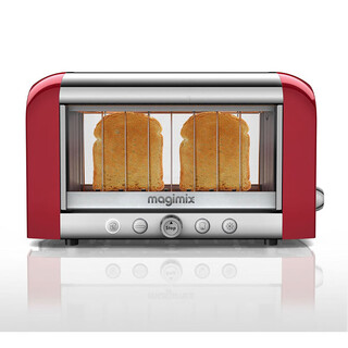 100% german purchasing agency imported magimix transparent tempered glass 2-piece toaster toaster red - domestic ready stock-tariff included purchasing agency