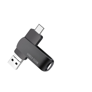 手机安卓电脑通用优盘高速3.0三合一大容量1T金属定制u盘 黑色 三合一接口512G