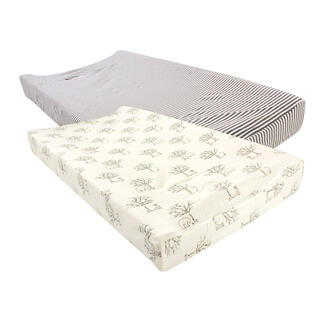 Touched by Nature中性婴儿棉质换尿布垫套 白桦树，均码