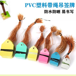 园艺标签牌花卉吊牌植物吊签苗木吊牌多肉标签塑料标签花卉标记牌 4.5*3蓝色(100张)