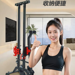 Langcai multifunctional dumbbell rowing machine high-position fitness abdominal equipment free weight folding home comprehensive training equipment black 186/56/203
