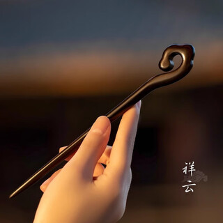Keyou official green sandalwood metaphysical hairpin new chinese style women's wooden wooden hairpin hairpin daily commuting hairpin elegant style wood xiangyun