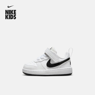 Nike cool pineapple baby flat sneakers velcro winter boys and girls sneakers nike court dv5458 104 white/black 27