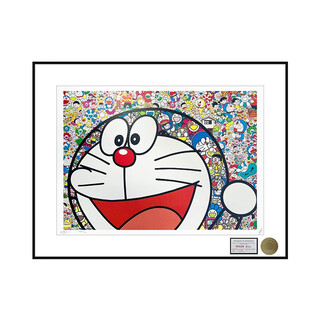 Sunwayart death nyc autographed limited edition doraemon children's room decoration painting sunflower hanging painting 32*45cm sunflower & doraemon (including framing) 44.5 57.5cm