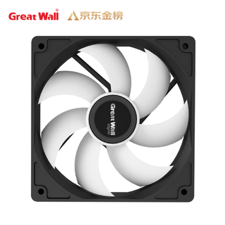 长城（Great Wall）吉祥X120电脑机箱风扇（12cm/简约无光/大4pin供电/耐用轴承）