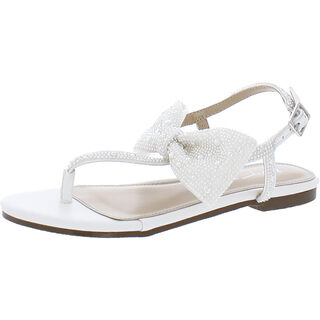 Betsey johnson girls sasha sandals pearl white 5 big kids